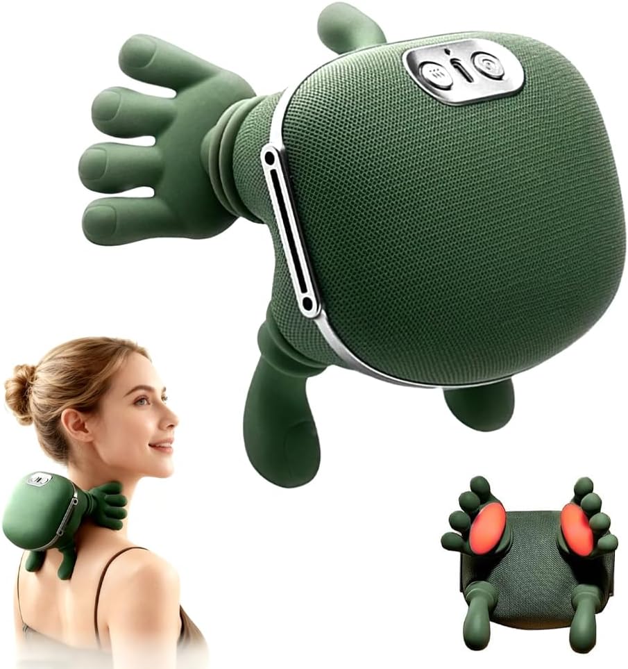 Cordless Shiatsu Neck Massager with Heat and 4D Kneading
