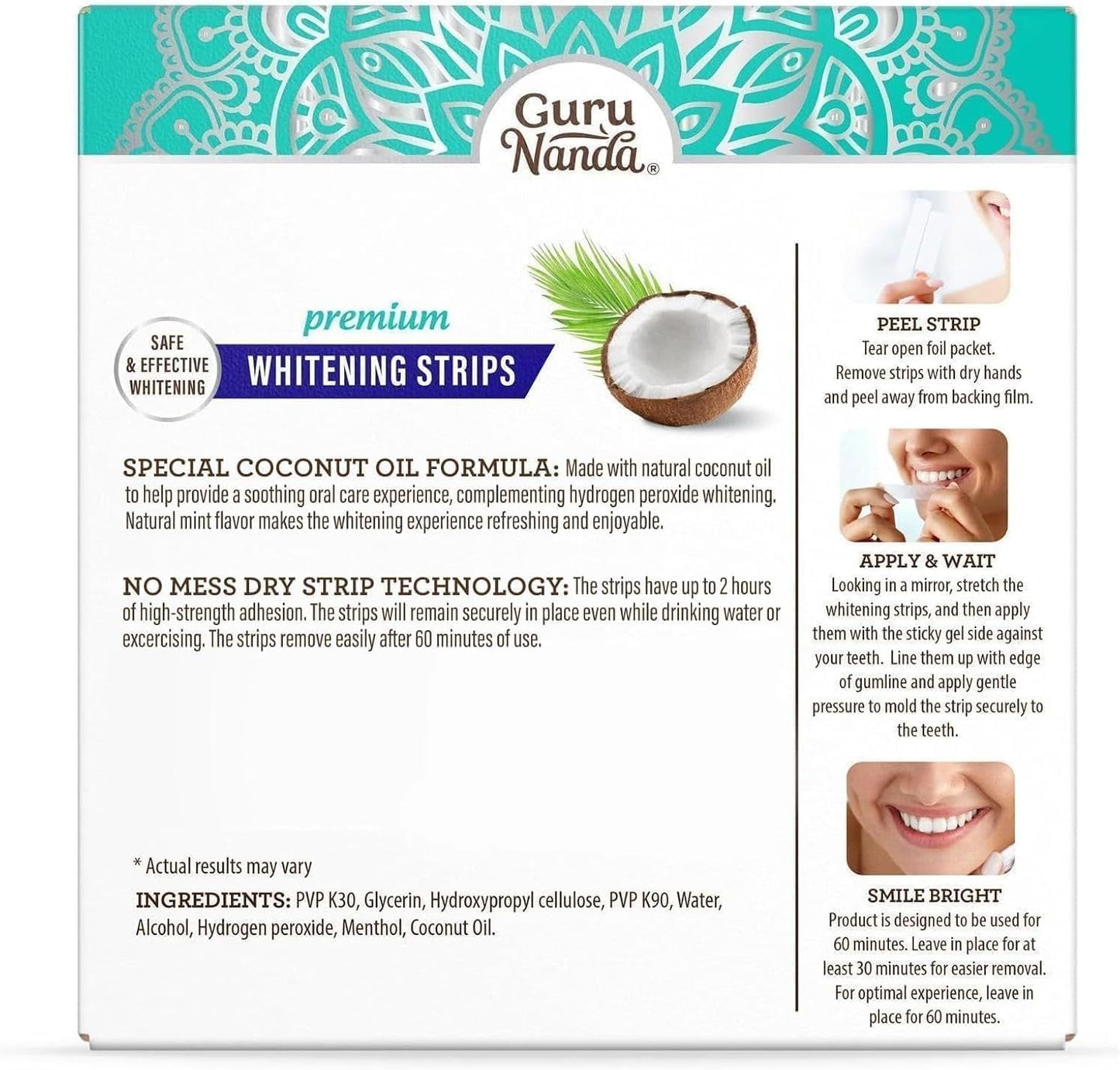 Teeth Whitening Strips 16-Day Kit – Dry, No-Slip Design