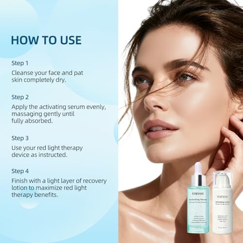 Red Light Facial Mask With Activating Lotion Set