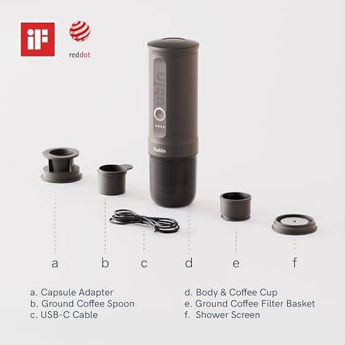 Portable Electric Espresso Maker & Coffee Grinder Set