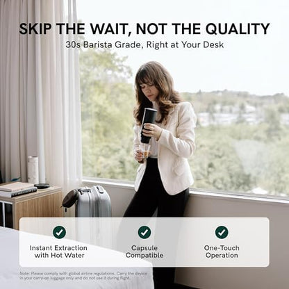 Portable Electric Espresso Maker & Coffee Grinder Set