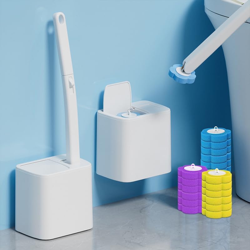 Disposable Toilet Cleaning Wand Set with 24 Refill Heads