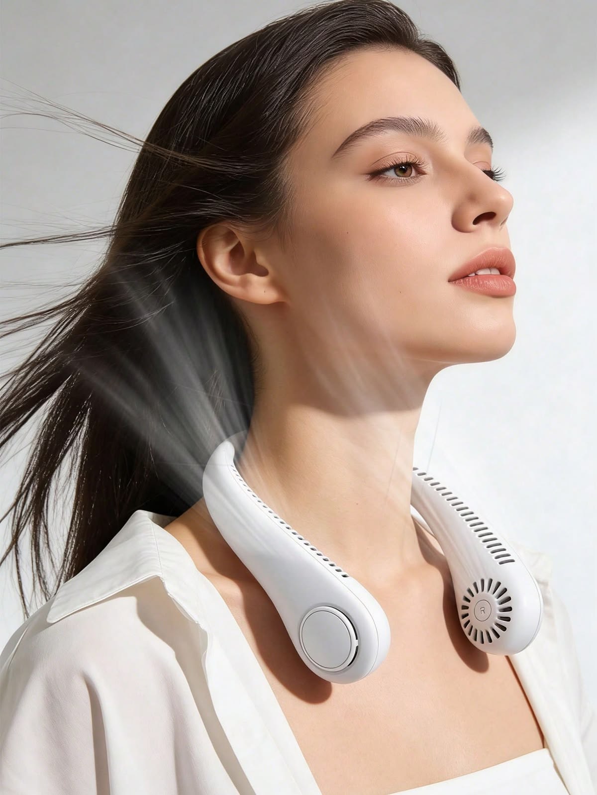 Bladeless Portable Neck Fan – Rechargeable 3-Speed Cooler