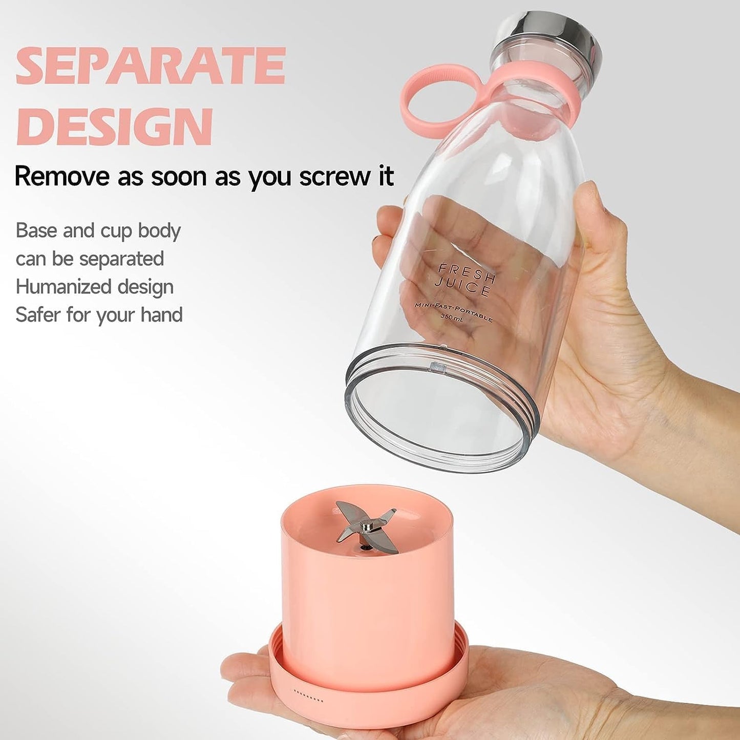 Portable USB Blender Bottle 350 ml Personal Smoothie Maker