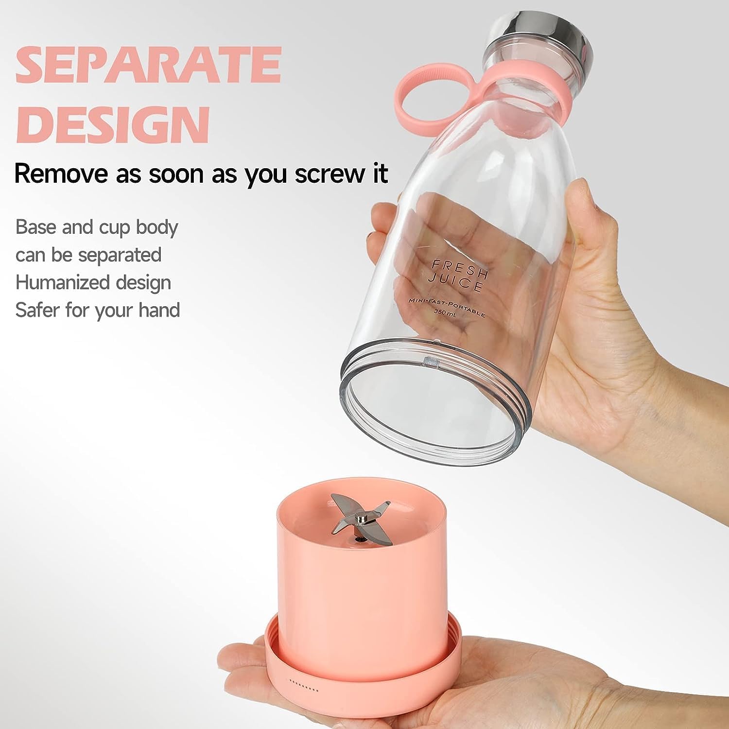 Portable USB Blender Bottle 350 ml Personal Smoothie Maker