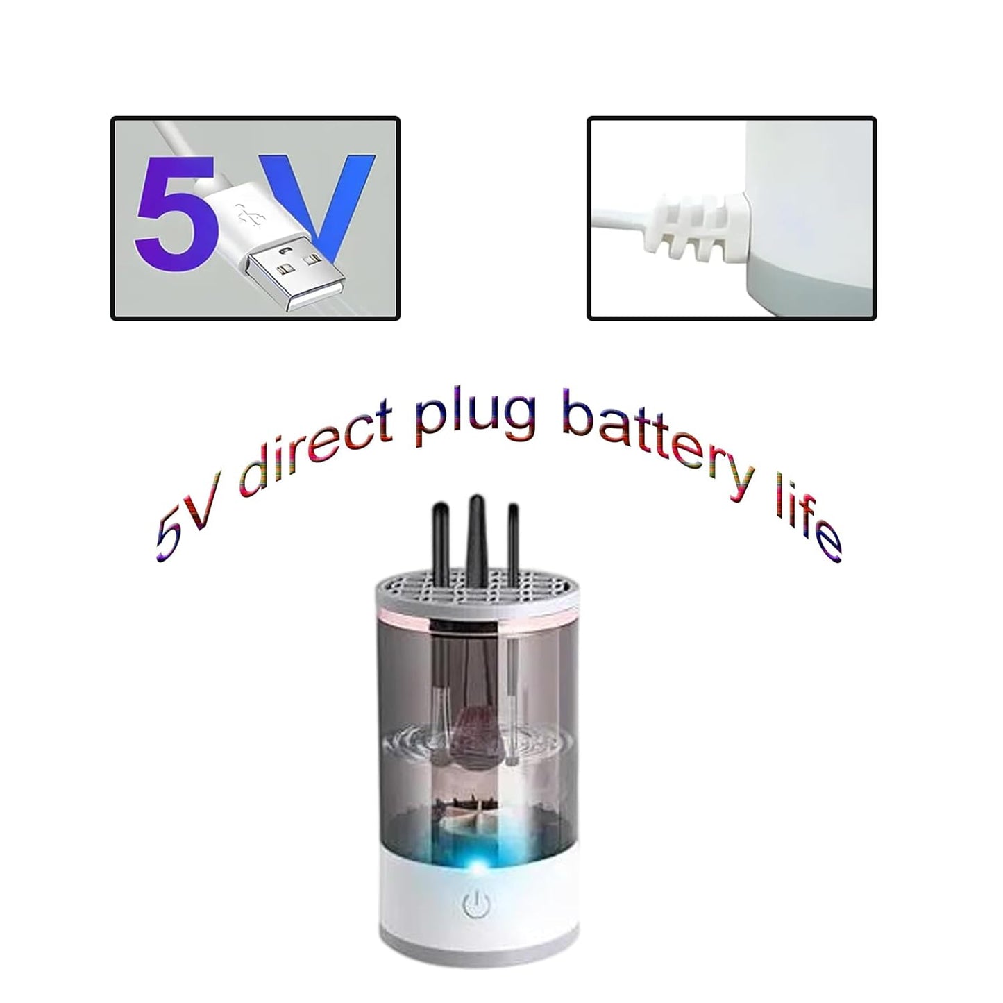 Electric Makeup Brush Cleaner Machine With Mat