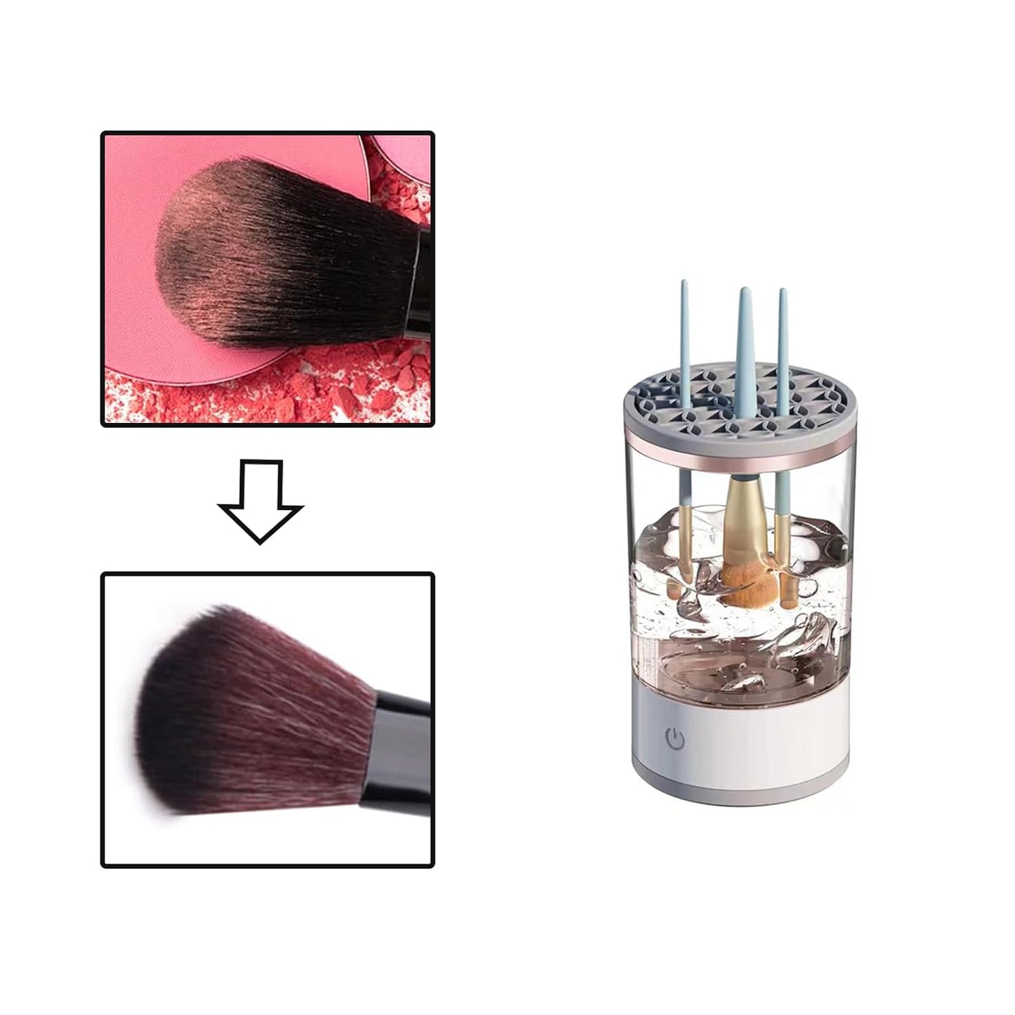 Electric Makeup Brush Cleaner Machine With Mat