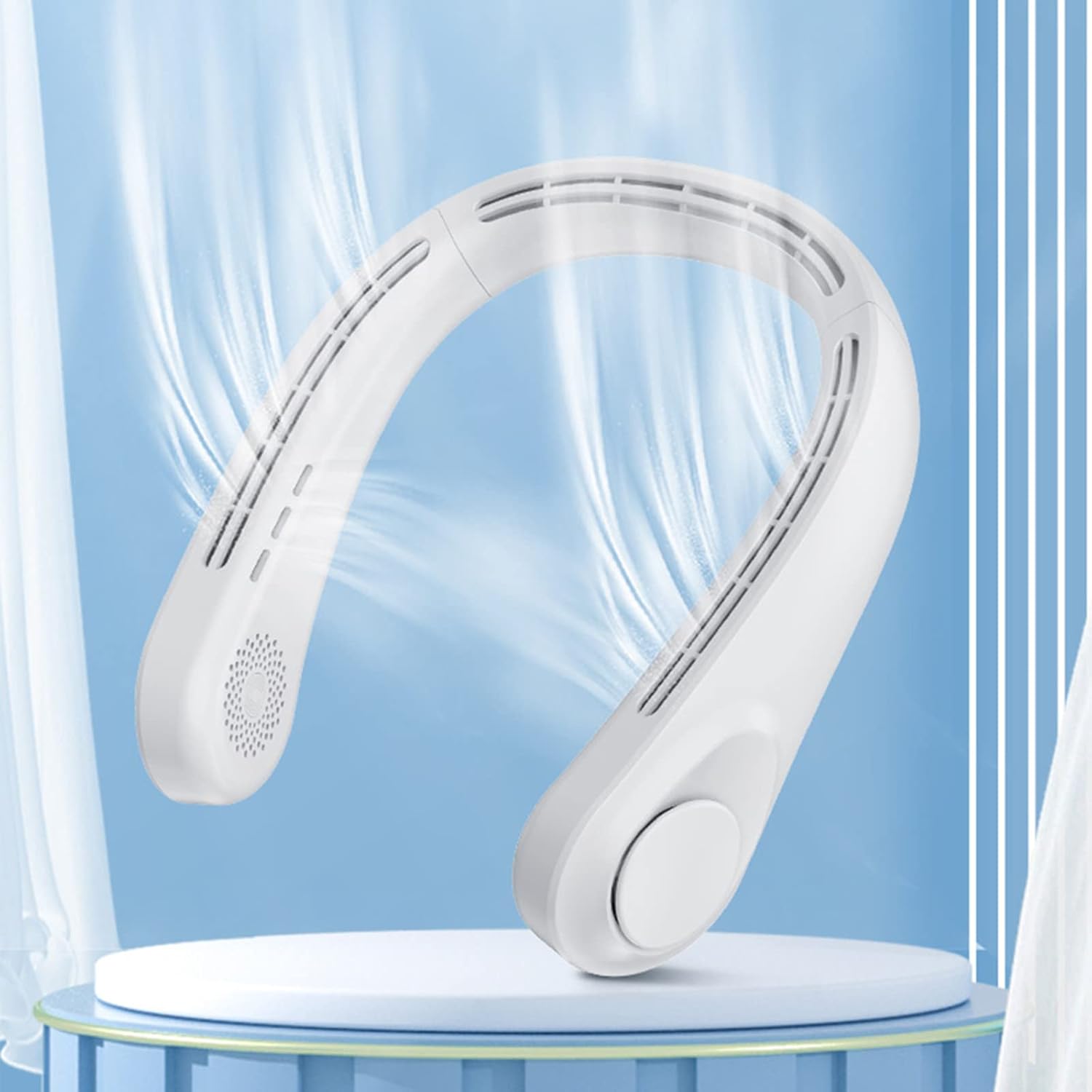 Leafless USB Neck Fan – Hands-Free Bladeless Cooling