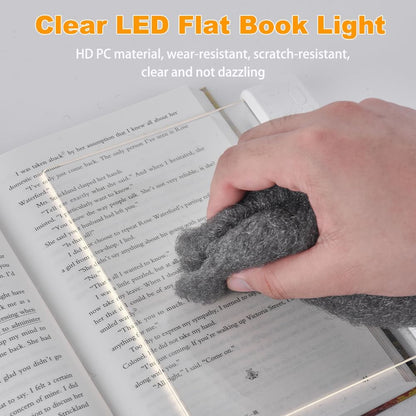 Rechargeable Flat Book Light – Clear LED Panel With Timer