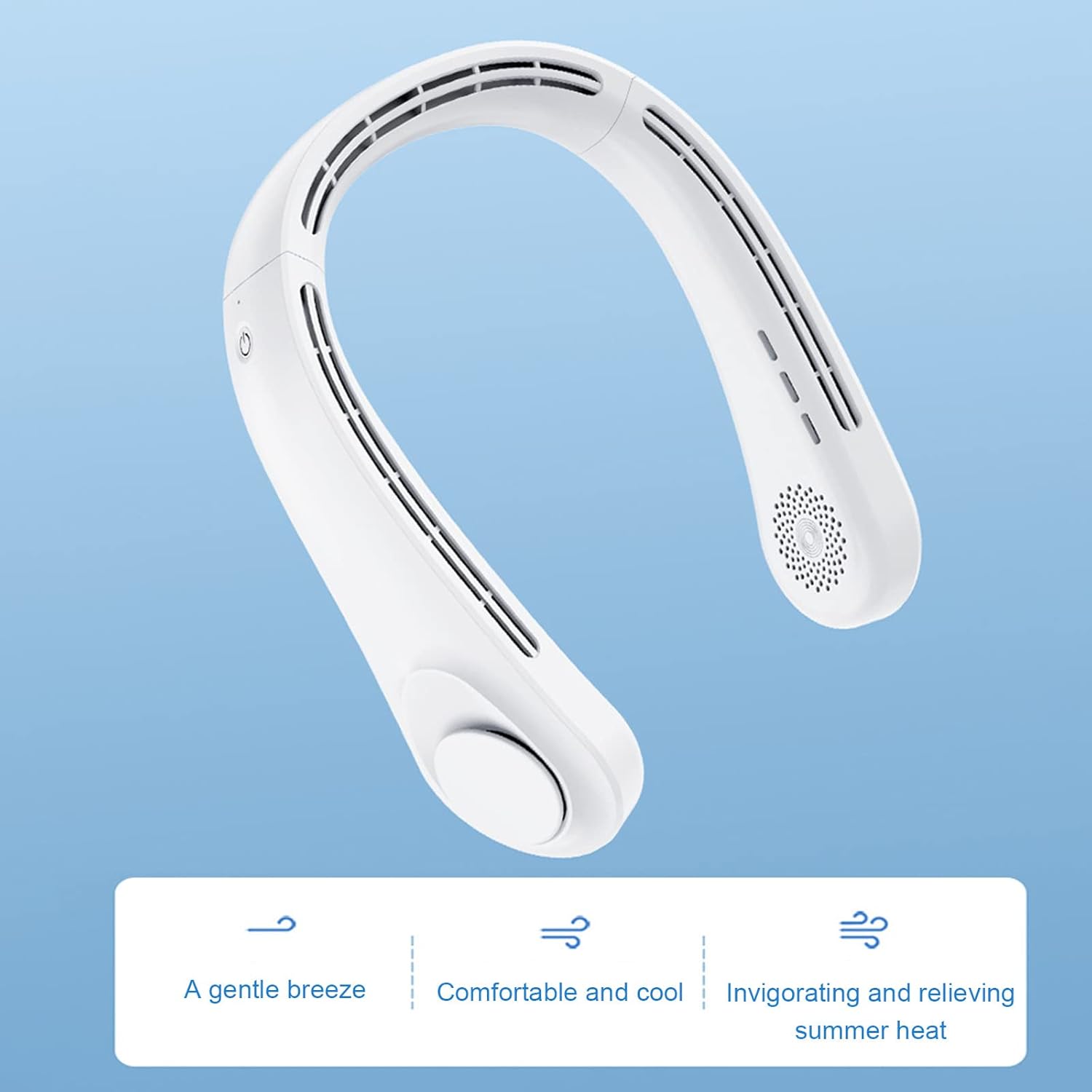 Leafless USB Neck Fan – Hands-Free Bladeless Cooling