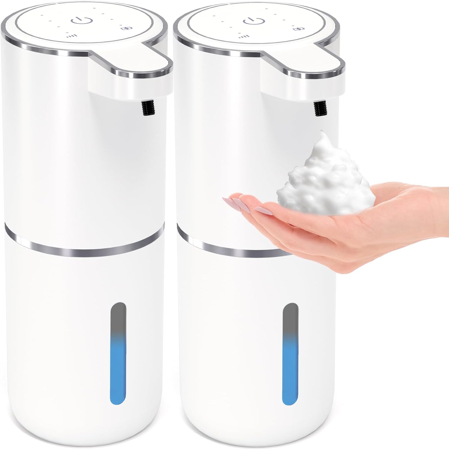Automatic Foaming Soap Dispenser 2-Pack – Touchless, Wall Mount