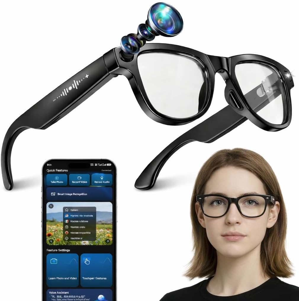 AI Smart Glasses With 4K Camera And Real-Time Translation