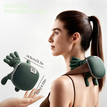 Cordless Shiatsu Neck Massager with Heat and 4D Kneading