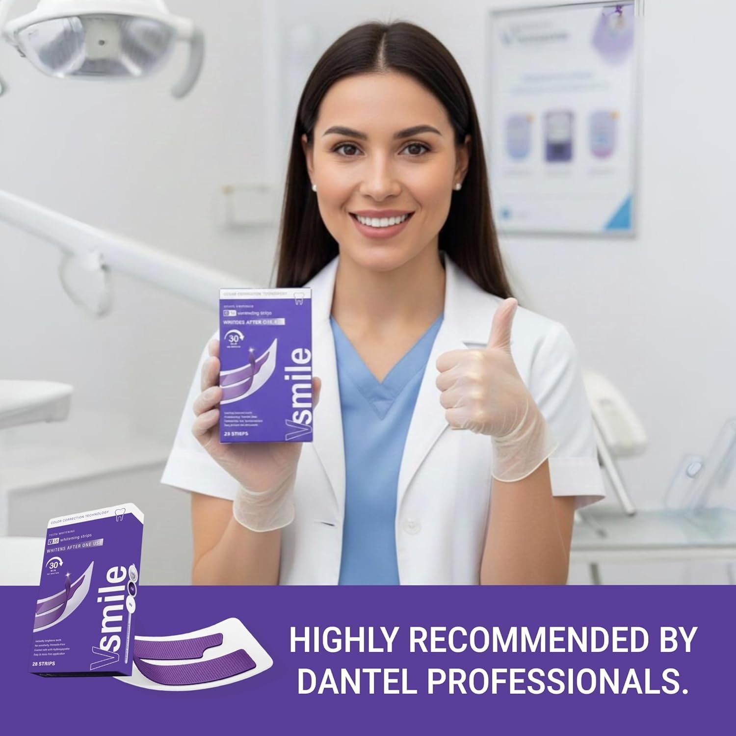 Purple Teeth Whitening Strips – Peroxide-Free, Enamel Safe