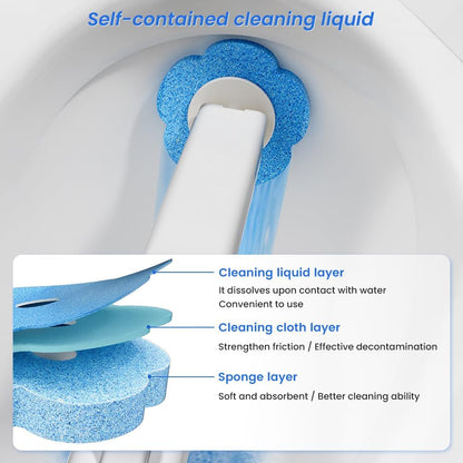 Disposable Toilet Cleaning Wand Set with 24 Refill Heads