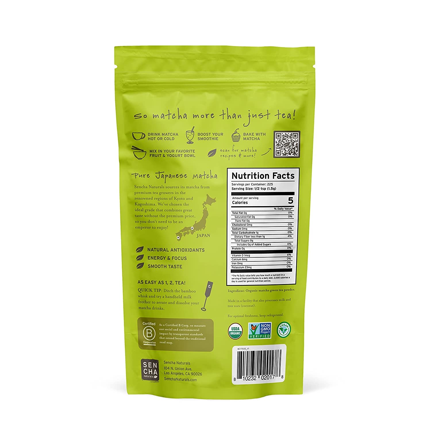 Organic Matcha Green Tea Powder – Everyday Antioxidant Boost