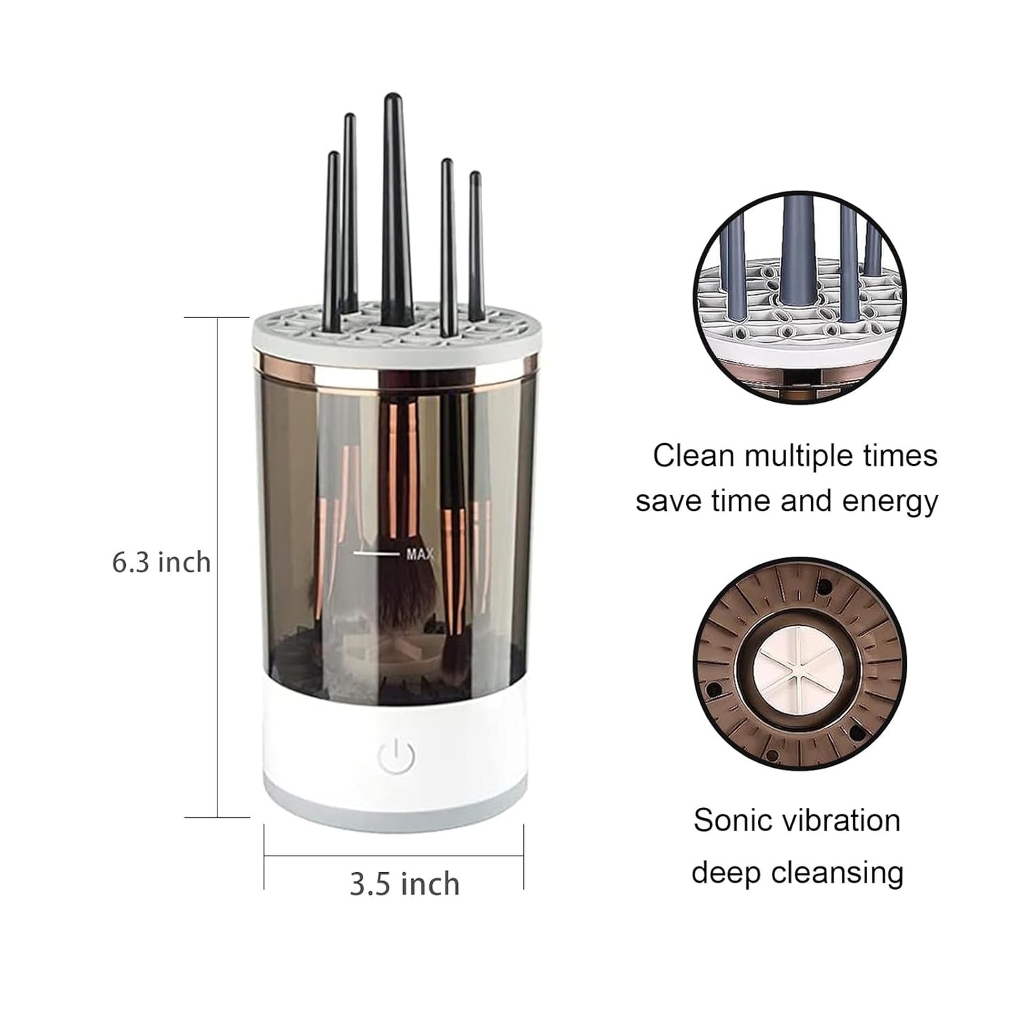 Electric Makeup Brush Cleaner Machine With Mat