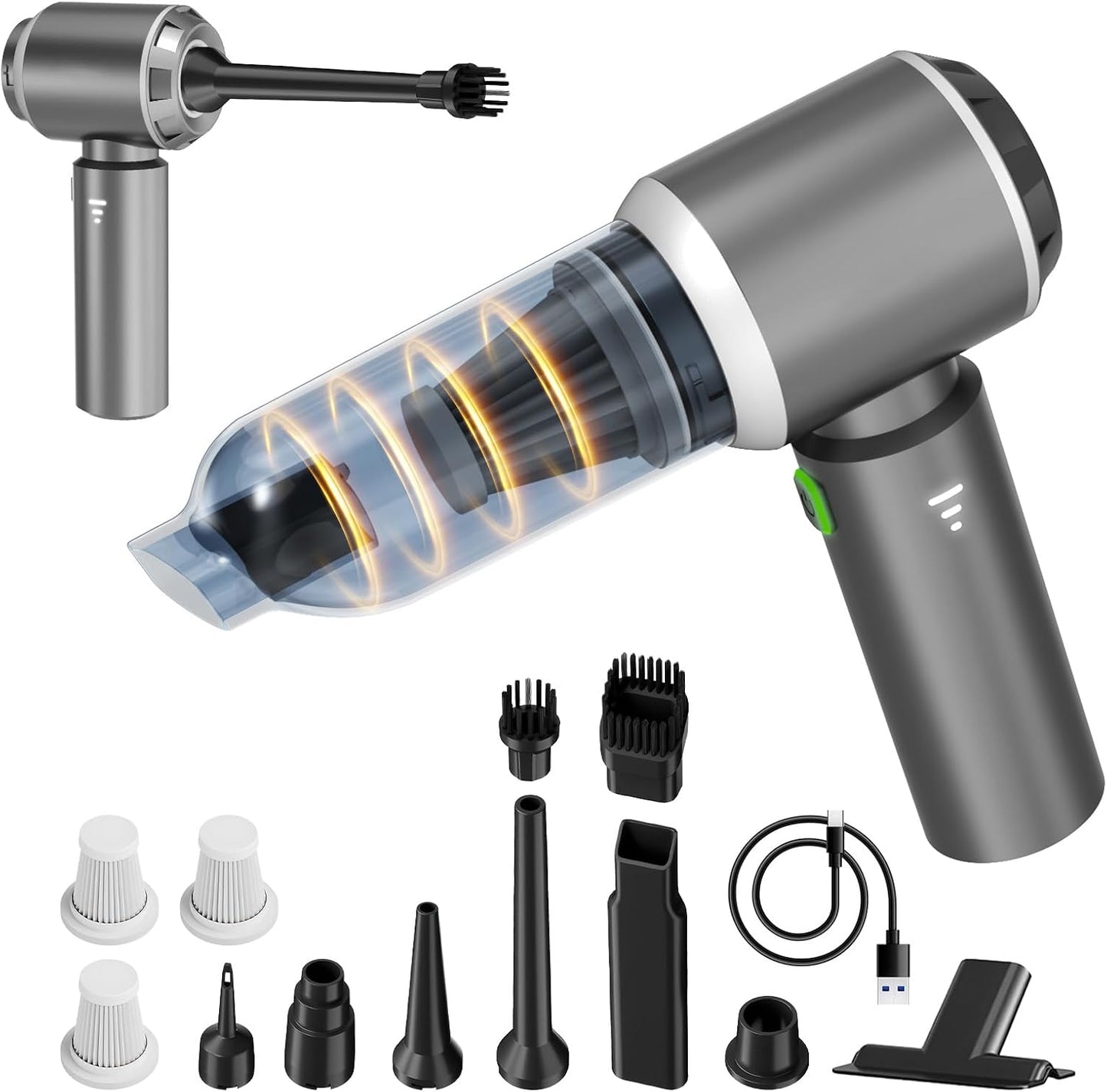 4-in-1 Cordless Car Vacuum Cleaner – Powerful Handheld