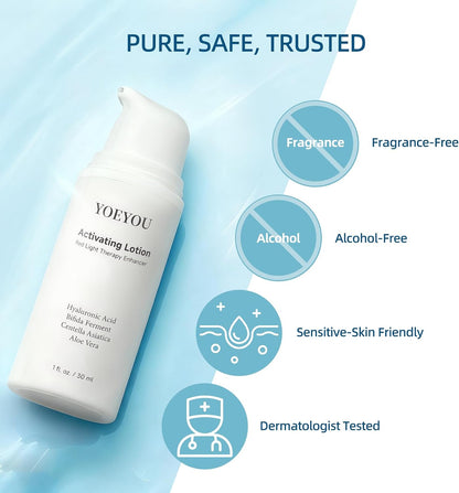 Red Light Facial Mask With Activating Lotion Set