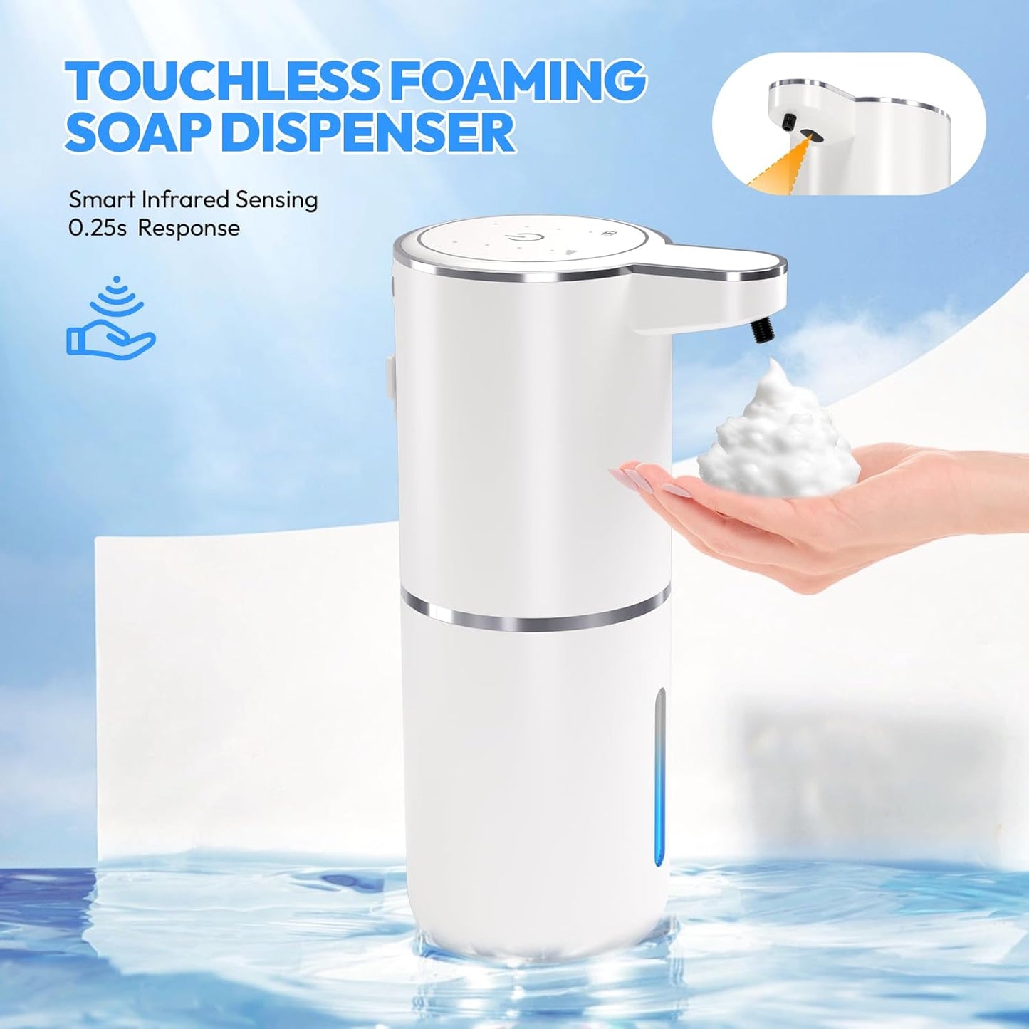 Automatic Foaming Soap Dispenser 2-Pack – Touchless, Wall Mount