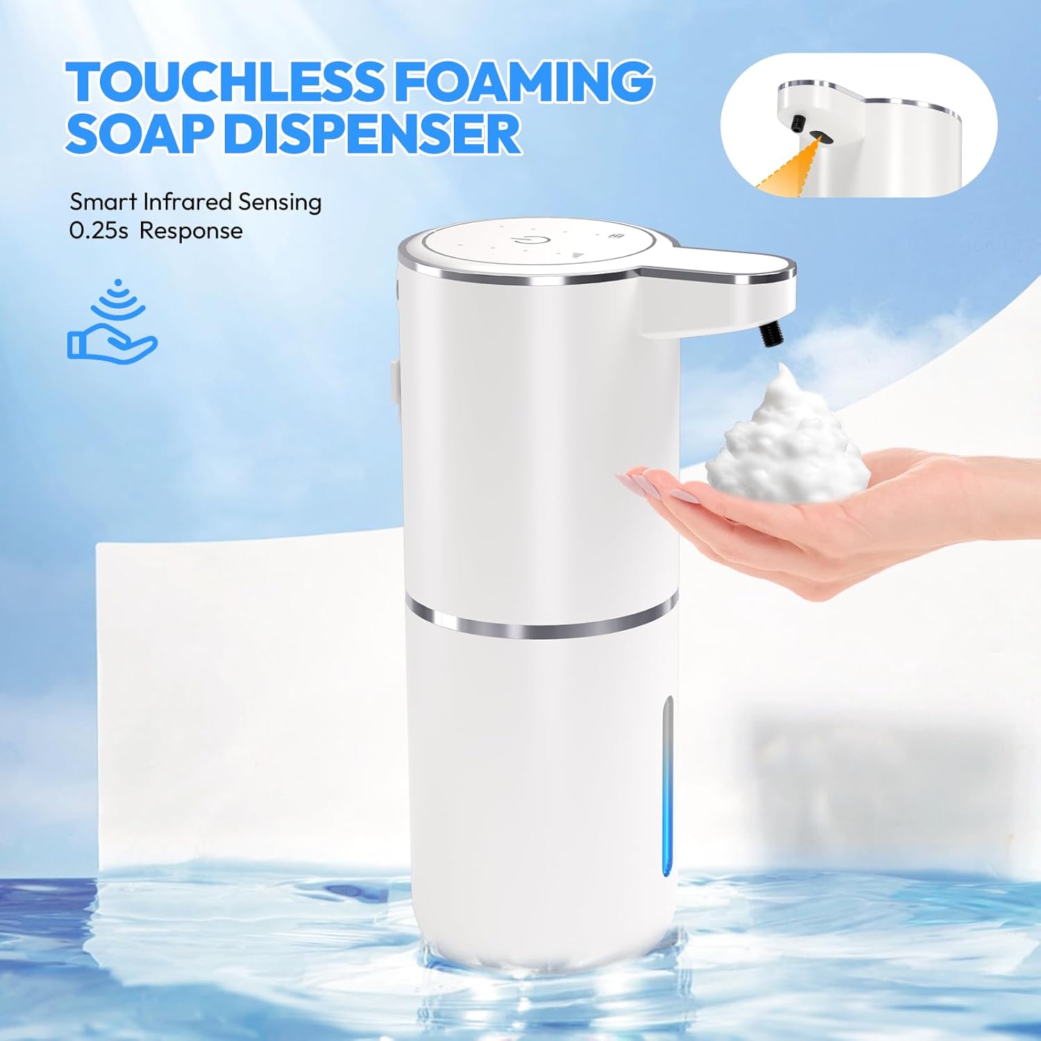 Automatic Foaming Soap Dispenser 2-Pack – Touchless, Wall Mount