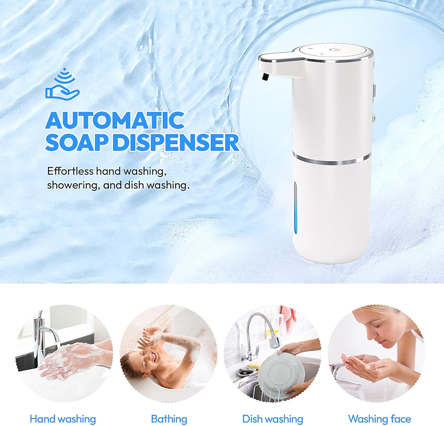 Automatic Foaming Soap Dispenser 2-Pack – Touchless, Wall Mount