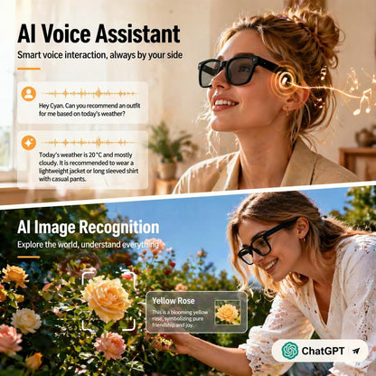 AI Smart Glasses With 4K Camera And Real-Time Translation