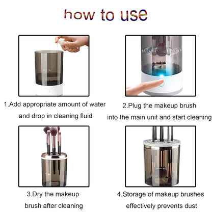 Electric Makeup Brush Cleaner Machine With Mat