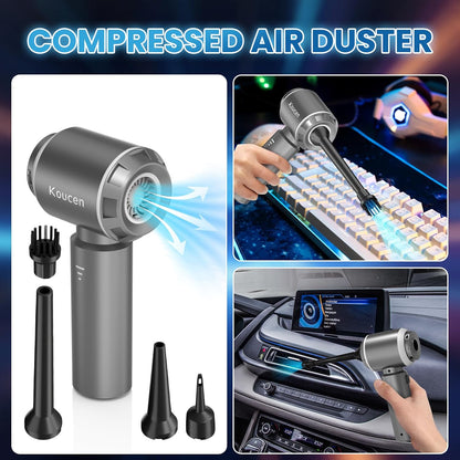 4-in-1 Cordless Car Vacuum Cleaner – Powerful Handheld