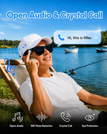 AI Smart Glasses With 8MP Camera – Translation & Audio