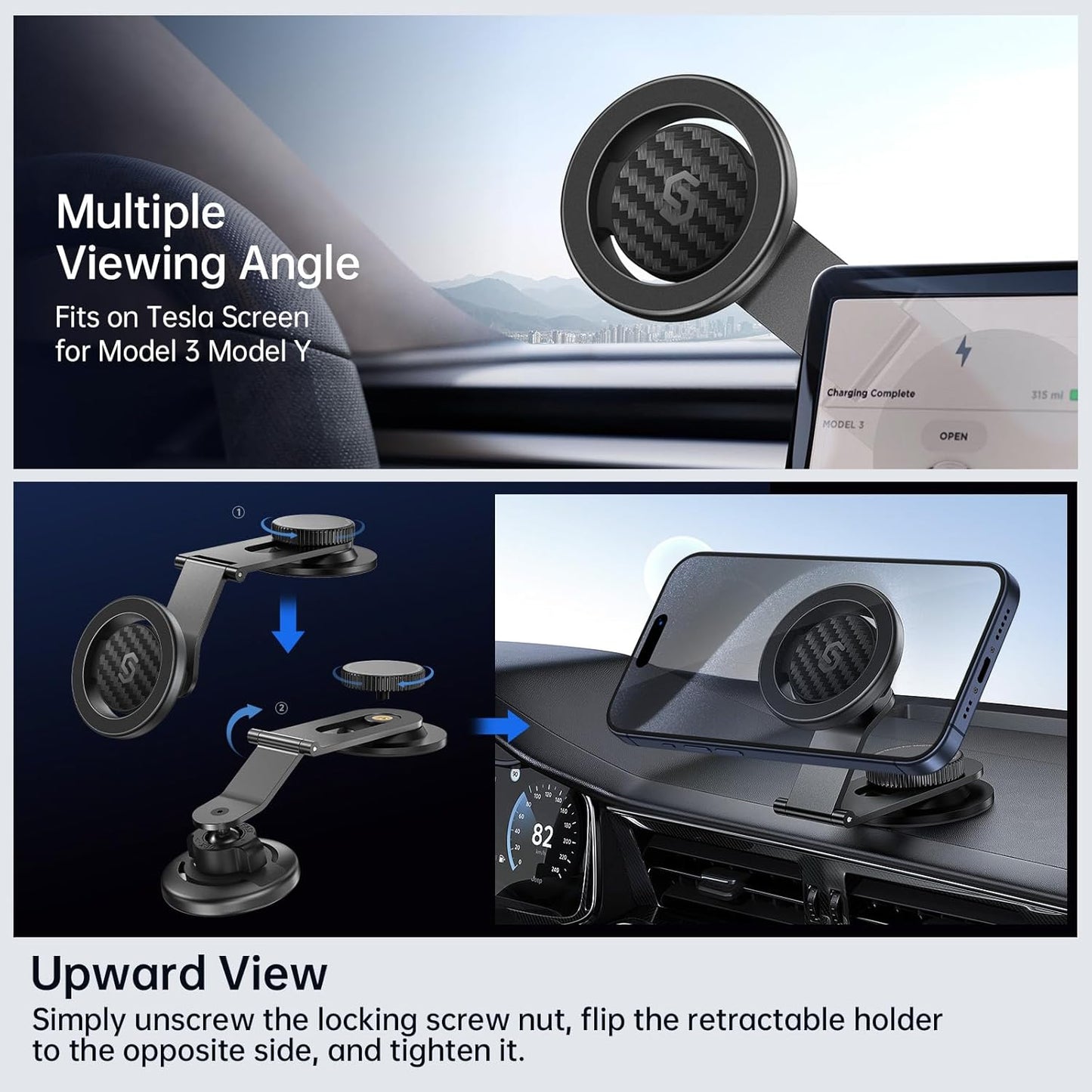 MagSafe Dashboard Car Mount – Foldable Magnetic Phone Holder