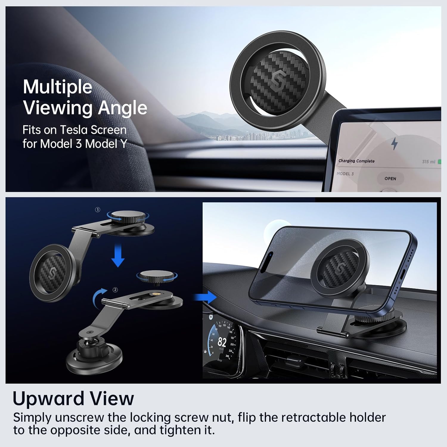MagSafe Dashboard Car Mount – Foldable Magnetic Phone Holder