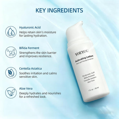Red Light Facial Mask With Activating Lotion Set
