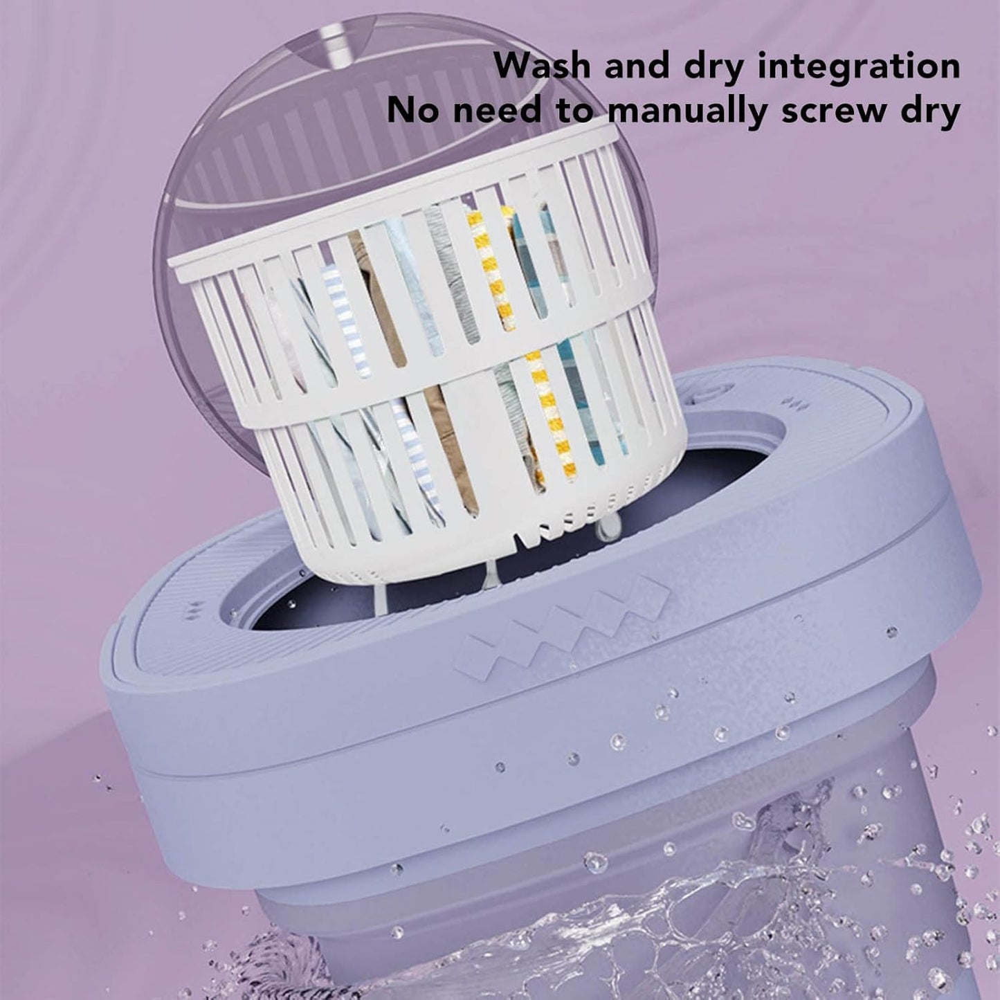 Foldable Mini Washing Machine – Portable 6.5L Automatic Washer