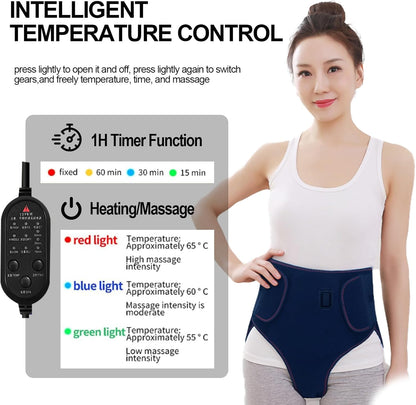 Heated Massage Waist Belt – Adjustable Heat & Vibration