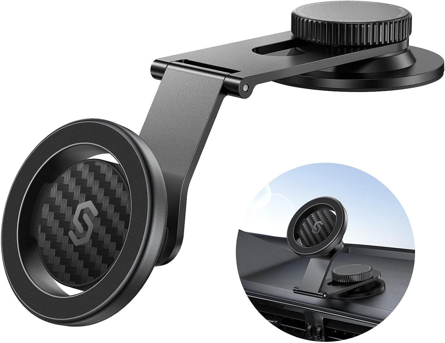 MagSafe Dashboard Car Mount – Foldable Magnetic Phone Holder