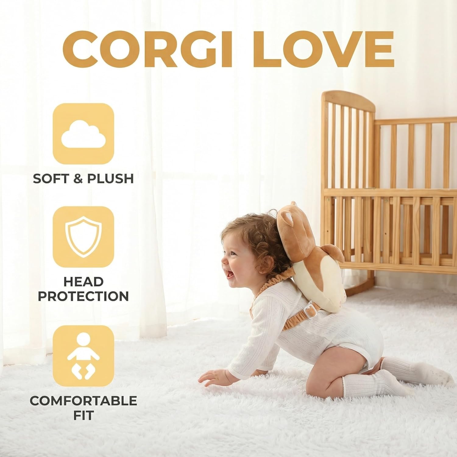 Baby Head Protector Backpack Pillow for Crawling and Walking