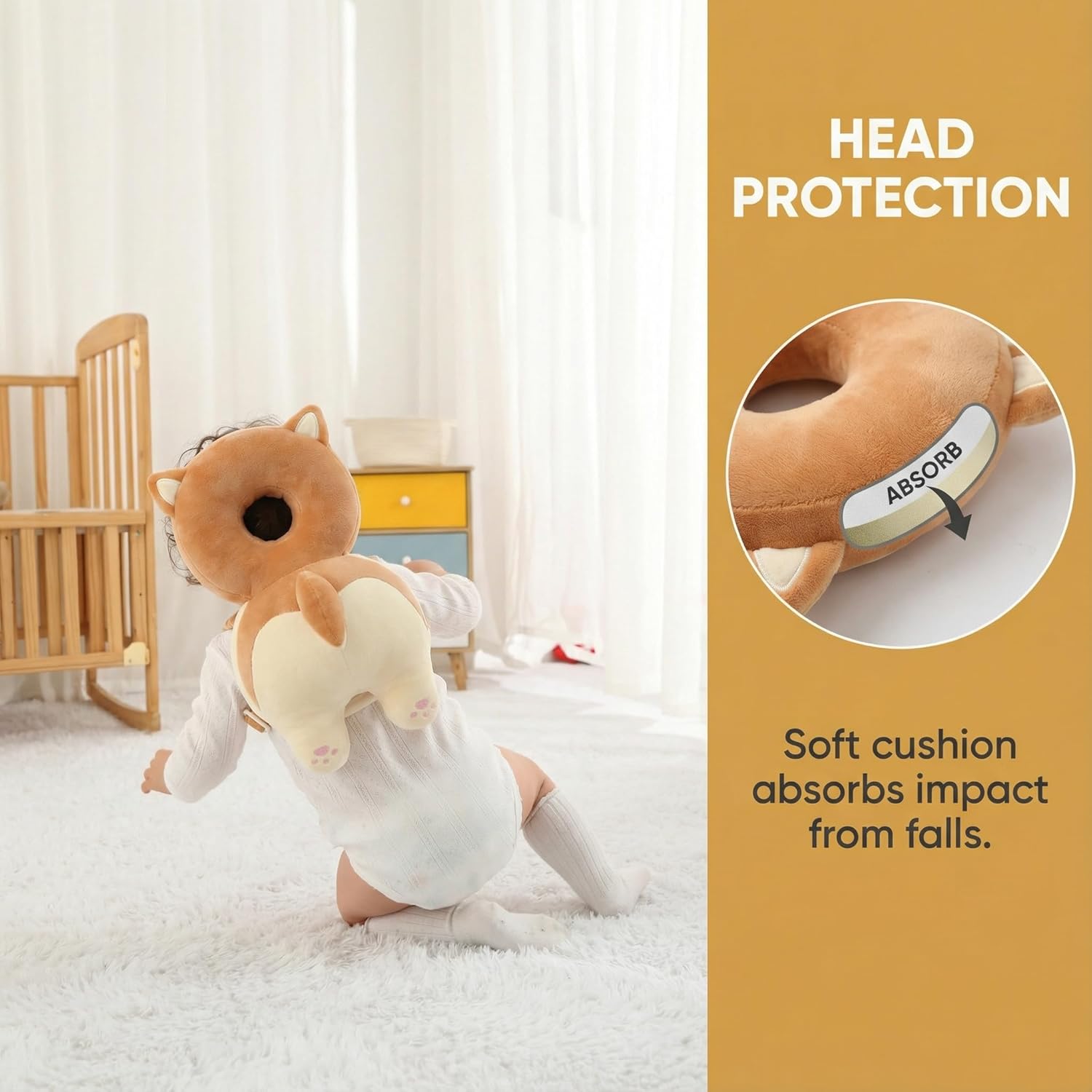 Baby Head Protector Backpack Pillow for Crawling and Walking