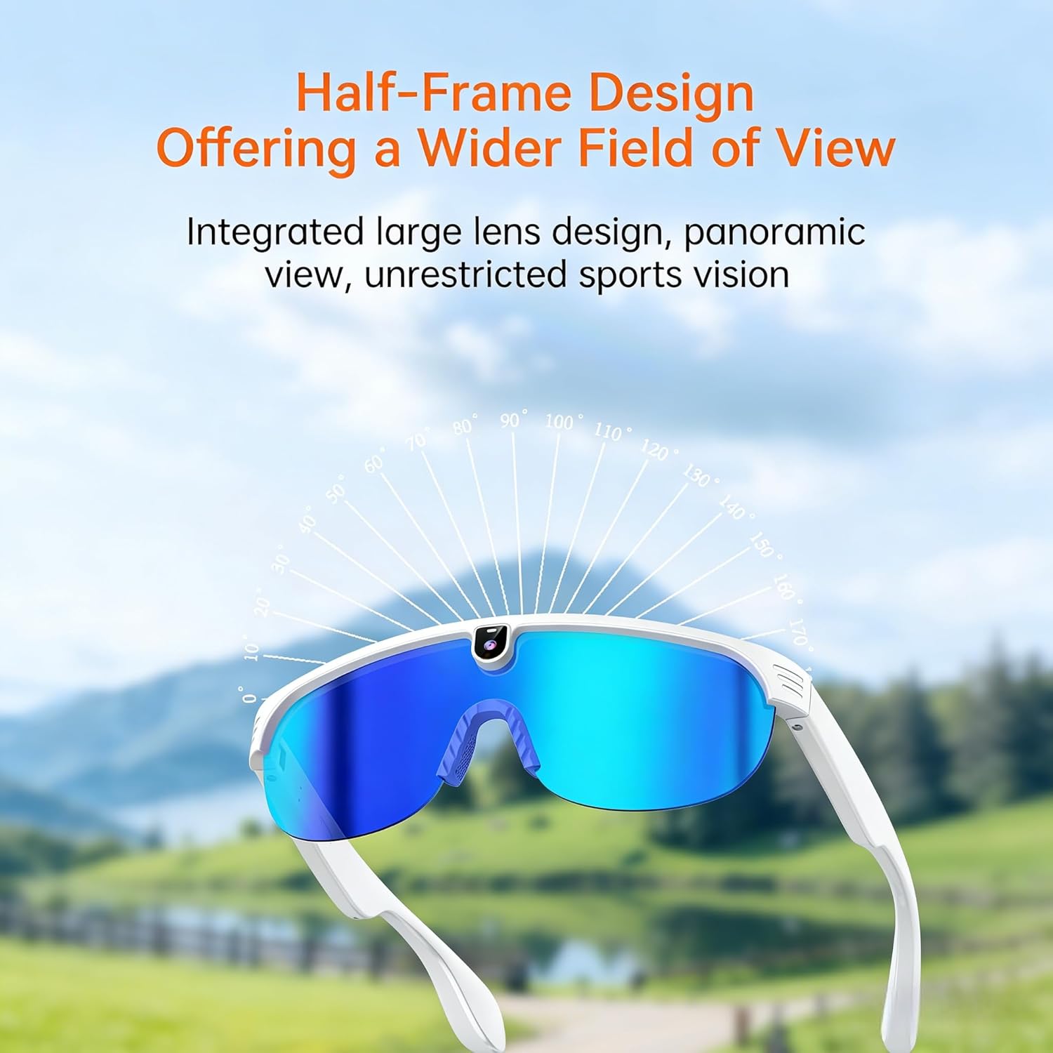 AI Smart Sports Sunglasses with Camera & Audio