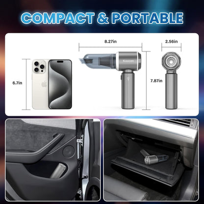 4-in-1 Cordless Car Vacuum Cleaner – Powerful Handheld