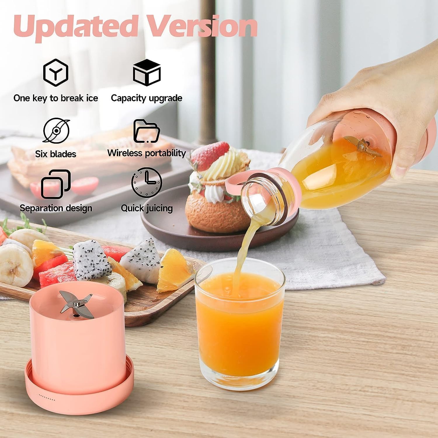 Portable USB Blender Bottle 350 ml Personal Smoothie Maker