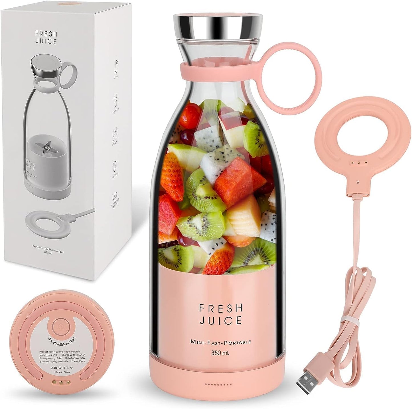 Portable USB Blender Bottle 350 ml Personal Smoothie Maker