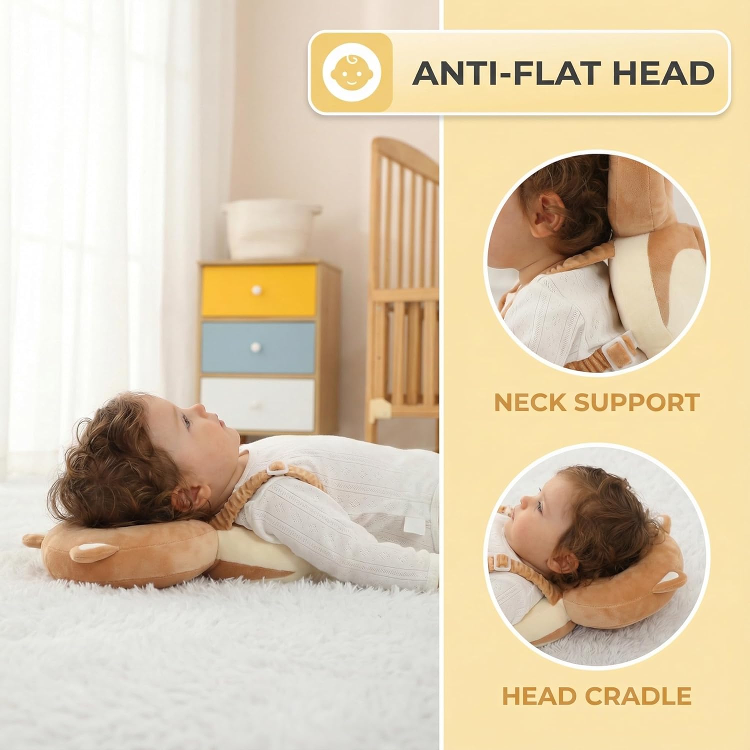 Baby Head Protector Backpack Pillow for Crawling and Walking