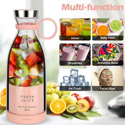 Portable USB Blender Bottle 350 ml Personal Smoothie Maker