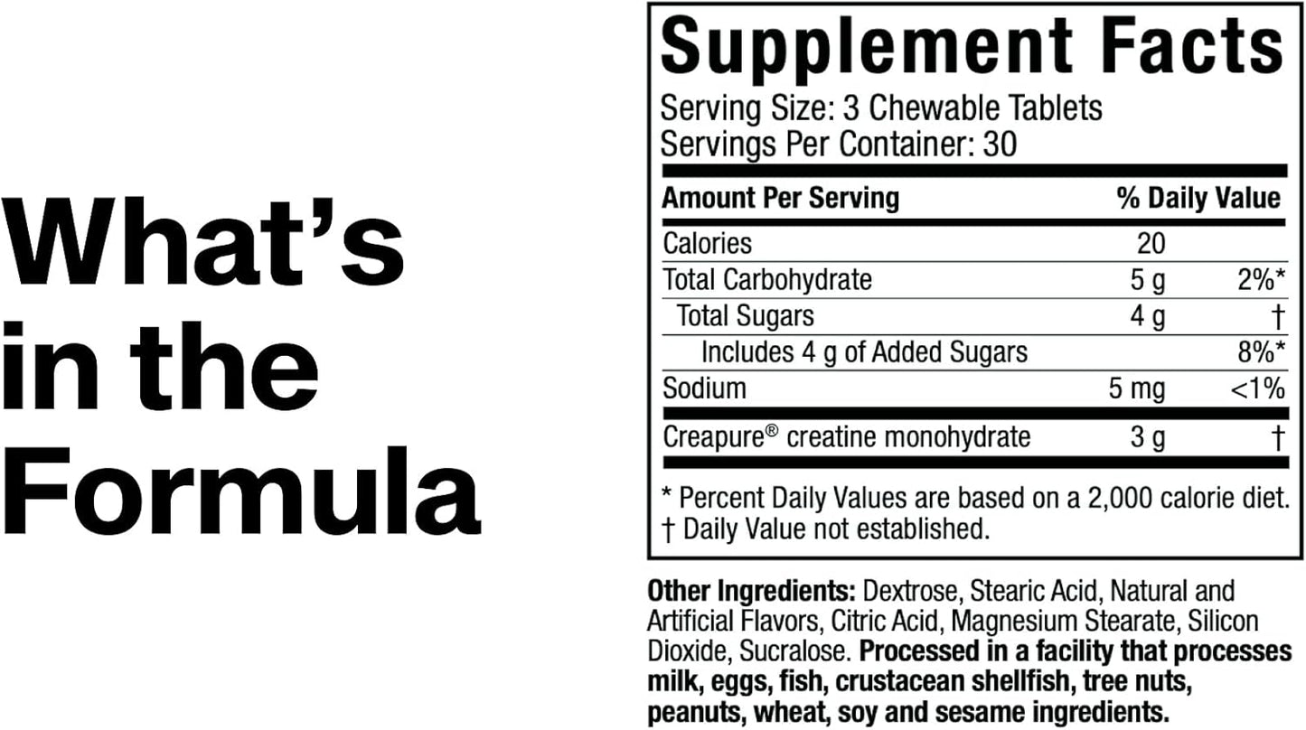 Creatine Chewable Tablets – Creapure for Muscle Growth