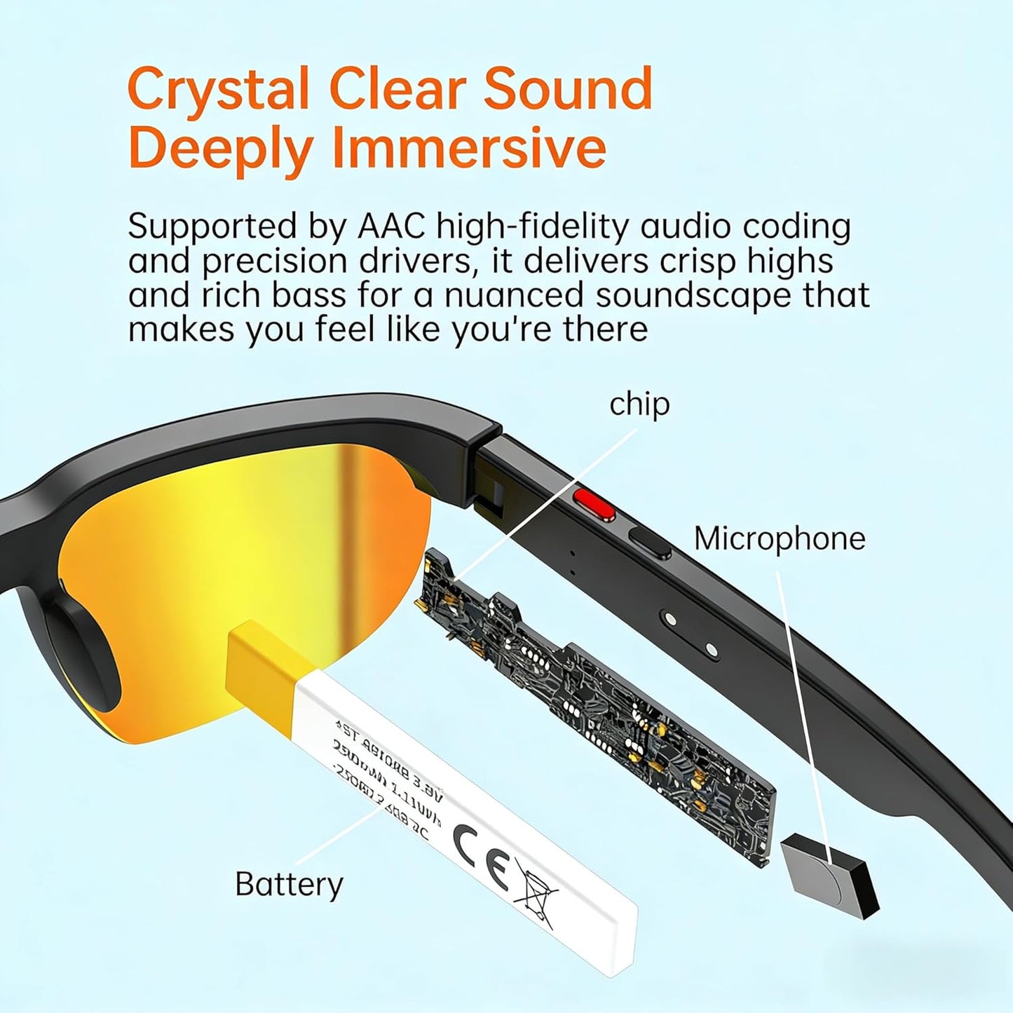 AI Smart Sports Sunglasses with Camera & Audio