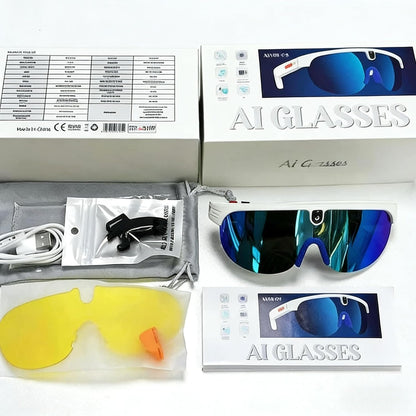 AI Smart Sports Sunglasses with Camera & Audio