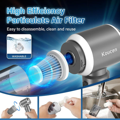 4-in-1 Cordless Car Vacuum Cleaner – Powerful Handheld