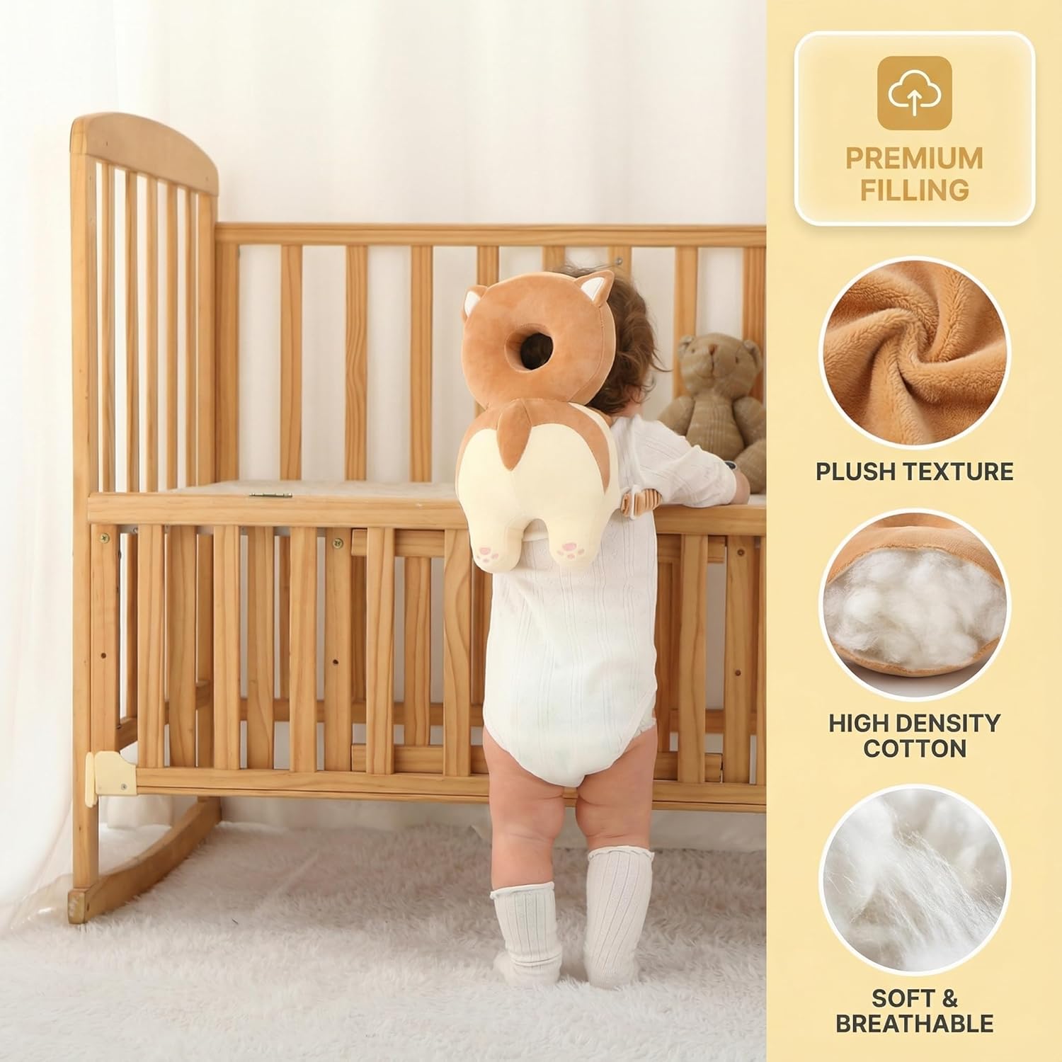 Baby Head Protector Backpack Pillow for Crawling and Walking
