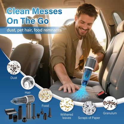 4-in-1 Cordless Car Vacuum Cleaner – Powerful Handheld